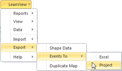 Export Events to Project LV 4.0 and 5.0