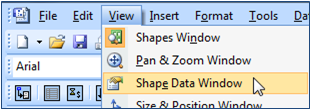 Access Visio Shape Data in Visio 2007