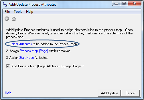 Add Update Attributes Dialog 1