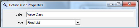 Define User Properties Dialog 1