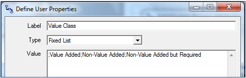 Define User Properties Dialog 2