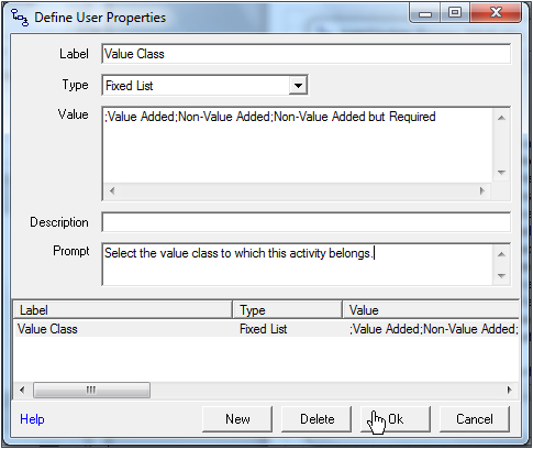 Define User Properties Dialog 3