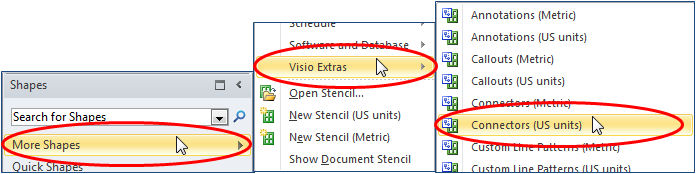 Connectors Stencil Visio 2010