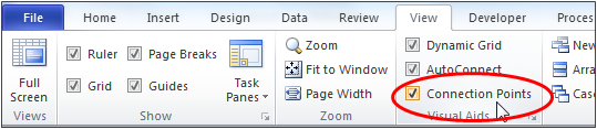 View Connection Points Visio 2010