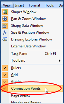 View Connection Points in Visio 2007