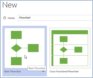 Visio 2013 Create Basic Flowchart 1