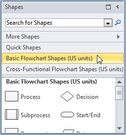 Basic Flowchart Shapes Stencil