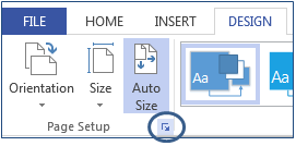 Visio 2013 Page Setup