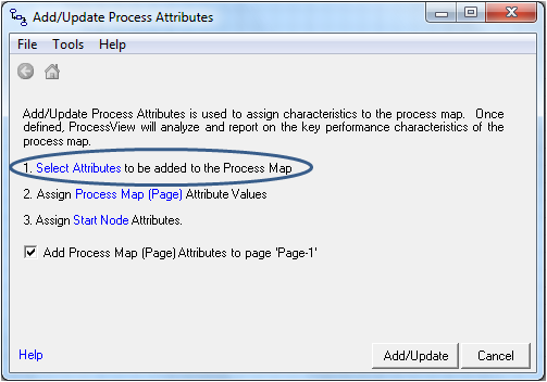 Add Update Attributes Dialog 1